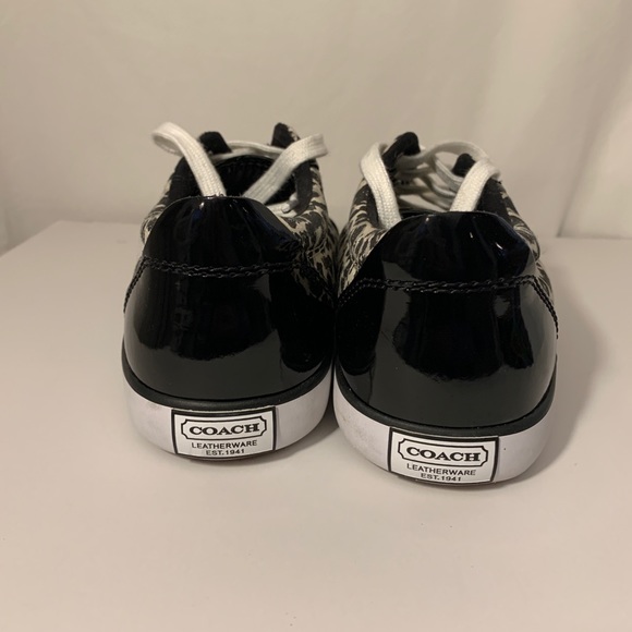 Coach Barrett Leopard Black Patent Leather 6.5B - Picture 5 of 8